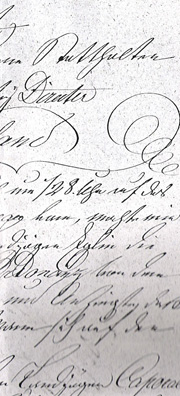 Briefausschnitt 1818